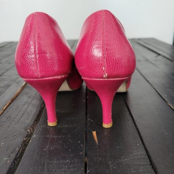 Vanity Women's 8.5 Pink Pumps Peep Toe Heels Dressy Formal Work Business Wear - Picture 4 of 6